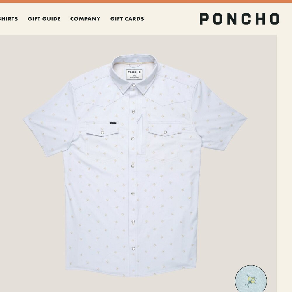 Poncho "The Bonito" short sleeve button up